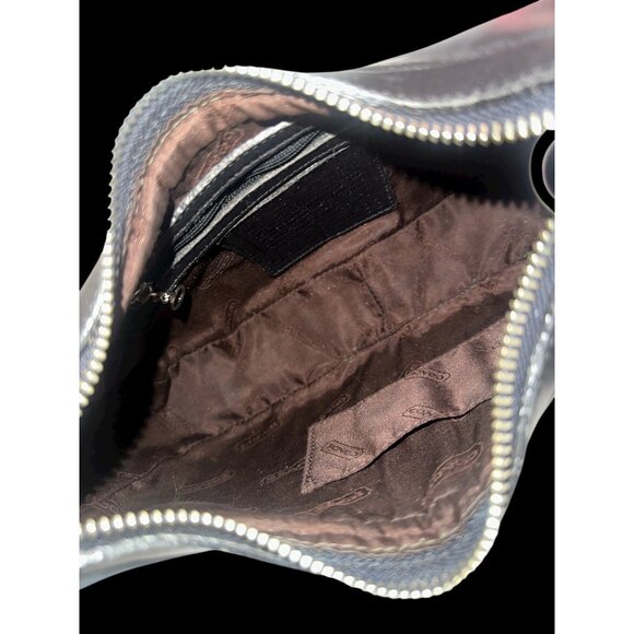 VTG Coach Legacy West Zoe 9593 Black Leather Nickel Mini Hobo Bag Y2K Costa Rica - Picture 7 of 9